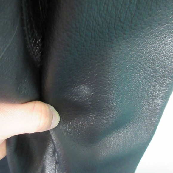 Charles Klein Genuine Leather Trench Coat Men XL Black Full Length Gothic 2320 - Picture 7 of 16